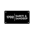 personalized metal name plate for home

metal name plate for home entrance

custom metal name plate

personalized door name plate

house name plate design

modern house name plate