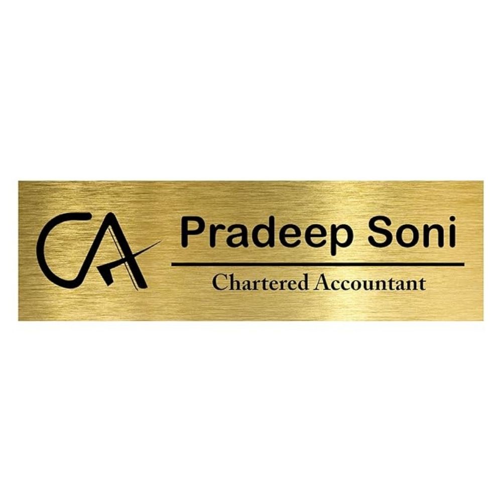Bazinco name plates
chartered accountant name plate
Custom metal name plate
personalised gold metal name plate 
custom home decor
office name plate