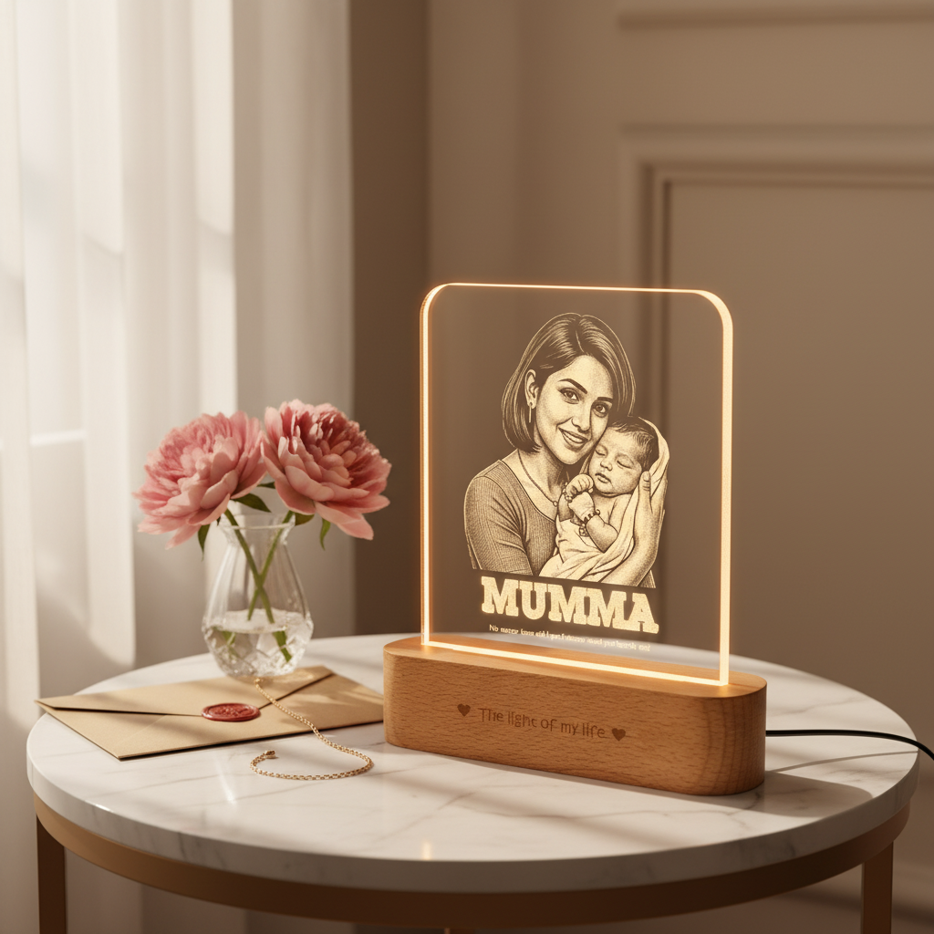 Bazinco photo led frame
personalized LED lamp for mom
custom LED lamp gift
LED lamp with photo
personalized night lamp for mom
mothers day LED gift
custom photo LED lamp
LED lamp with wooden base
personalized gift for mom
custom LED light gift
LED photo lamp India
night lamp for mother
personalized home decor lamp
custom photo light frame