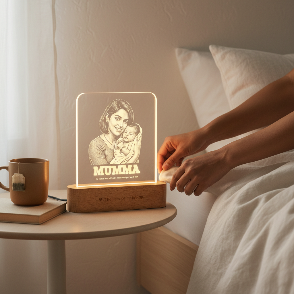 Bazinco photo led frame
personalized LED lamp for mom
custom LED lamp gift
LED lamp with photo
personalized night lamp for mom
mothers day LED gift
custom photo LED lamp
LED lamp with wooden base
personalized gift for mom
custom LED light gift
LED photo lamp India
night lamp for mother
personalized home decor lamp
custom photo light frame