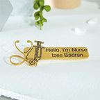 lab coat name badge
doctor uniform brooch
doctor gift
medical professional gift
custom medical badge