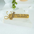 personalized doctor name brooch
doctor name badge
custom doctor brooch
medical name brooch
name brooch for doctor