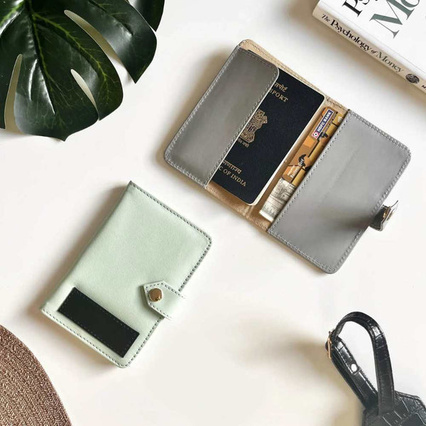 Bazinco Passport Cover Button Flap