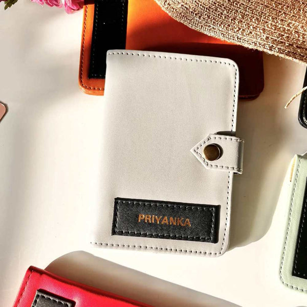 Bazinco Personalized Passport Cover with Button Flap
