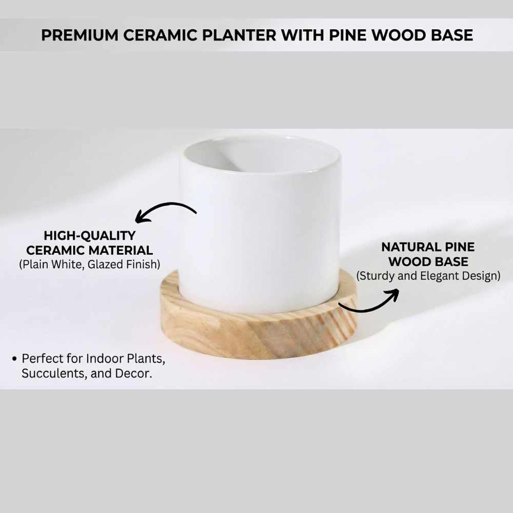 Bazinco Personalized Photo Plant Pot with Name – Custom Picture Ceramic Planter Gift for Home & Office Decor