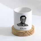 Bazinco Personalized Photo Plant Pot with Name – Custom Picture Ceramic Planter Gift for Home & Office Decor