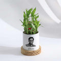 Bazinco Personalized Photo Plant Pot with Name – Custom Picture Ceramic Planter Gift for Home & Office Decor