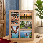 Bazinco Memory Photo Frame Collage – Custom Wooden Picture Frame for Couples, Anniversary & Love Gifts