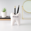 Bazinco 3D Tooth Shape Pen Holder for Desk – Custom Name Dentist Desk Organizer for Dental Clinic Accessories