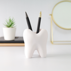 Bazinco 3D Tooth Shape Pen Holder for Desk – Custom Name Dentist Desk Organizer for Dental Clinic Accessories