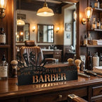 Bazinco Barber Tools Personalized Barber Name Plate | Custom Salon Name Board for Barbershop