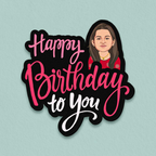 Bazinco Personalized Birthday Photo Fridge Magnet | Custom Happy Birthday Refrigerator Magnet with Photo | Personalized Birthday Gift & Kitchen Decor