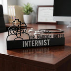 Bazinco Doctor Care Personalized Doctor Name Plate | Custom Physician Desk Name Board for Clinic