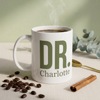 Bazinco Custom Initial Name Coffee Mug | Personalized Alphabet Ceramic Mug | Printed Coffee Cup for Home & Office | Birthday & Anniversary Gift | 325 ml