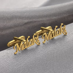 Bazinco Personalized Name Cufflinks Design – Custom Name Cufflinks for Men