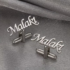 Bazinco Personalized Name Cufflinks Design – Custom Name Cufflinks for Men