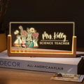 Bazinco Personalized Science Teacher LED Name Lamp with Laboratory Flask Design | Custom Acrylic Desk Lamp Gift