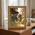 Bazinco Custom Couple Photo Frame with Name & Year, Personalized Romantic Picture Frame, Wedding Anniversary Gift for Couples