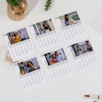 Bazinco Personalized Photo Print Desk Top Calendar | Custom Wooden Stand Calendar | Personalized Yearly Photo Calendar for Office Desk & Home Decor