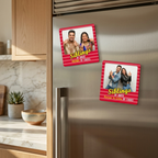 Personalized Photo Magnet for Fridge | Siblings Gift Magnet | Custom Picture Magnet by Bazinco