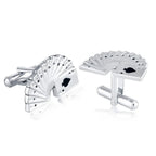 Bazinco Playing Cards Silver Ace Poker Cufflinks for Men | Premium Casino Card Designer Shirt Cufflinks | Luxury Formal Accessories