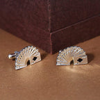 Bazinco Playing Cards Silver Ace Poker Cufflinks for Men | Premium Casino Card Designer Shirt Cufflinks | Luxury Formal Accessories