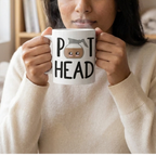 Bazinco Pot Head Funny Coffee Pun Ceramic Mug | Cute Coffee Pot Printed Coffee Mug | Premium Ceramic Tea Cup | Funny Gift for Coffee Lovers, Home & Office | 325 ml