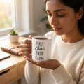 Bazinco Pehle Chai Phir Kaam Printed Ceramic Coffee Mug | Funny Hindi Quote Tea & Coffee Mug | Microwave Safe Glossy White Mug | 11 Oz