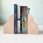 Bazinco Arch Design Bookends – Stylish Book Organizer for Bookshelves & Study Tables