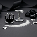 Bazinco Rebel Symbol Cufflinks – Sci-Fi Inspired Designer Cufflinks for Men Formal Wear