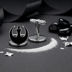 Bazinco Rebel Symbol Cufflinks – Sci-Fi Inspired Designer Cufflinks for Men Formal Wear