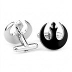 Bazinco Rebel Symbol Cufflinks – Sci-Fi Inspired Designer Cufflinks for Men Formal Wear