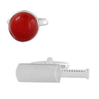 Bazinco Fancy Red Bat Ball Cricket Cufflinks for Men | Sports Cricket Ball & Bat Shirt Cufflinks | Premium Wedding, Party & Gift Accessories
