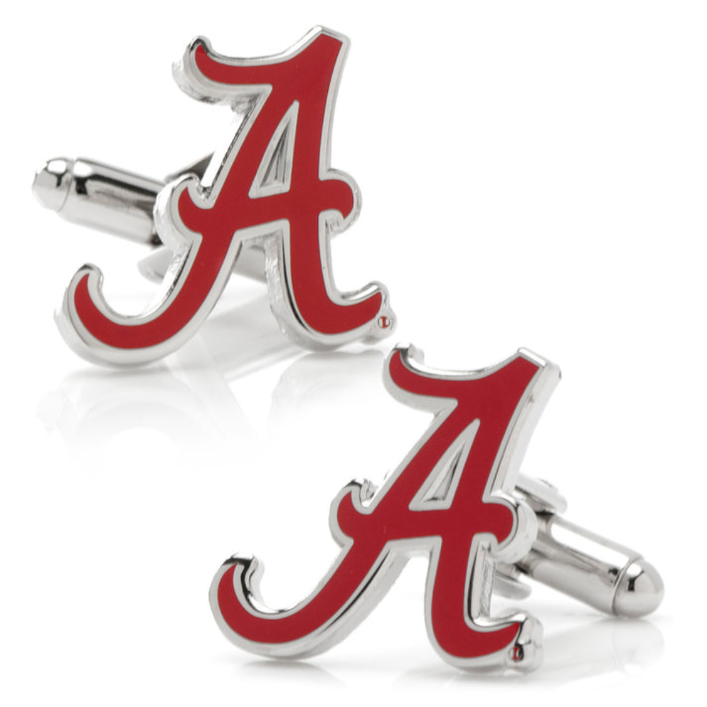red enamel cufflinks