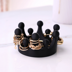 Bazinco Royal Crown Jewelry Organizer – Elegant Ring Holder Display Stand for Vanity & Dressing Table