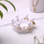 Bazinco Royal Crown Jewelry Organizer – Elegant Ring Holder Display Stand for Vanity & Dressing Table