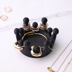 Bazinco Royal Crown Jewelry Organizer – Elegant Ring Holder Display Stand for Vanity & Dressing Table