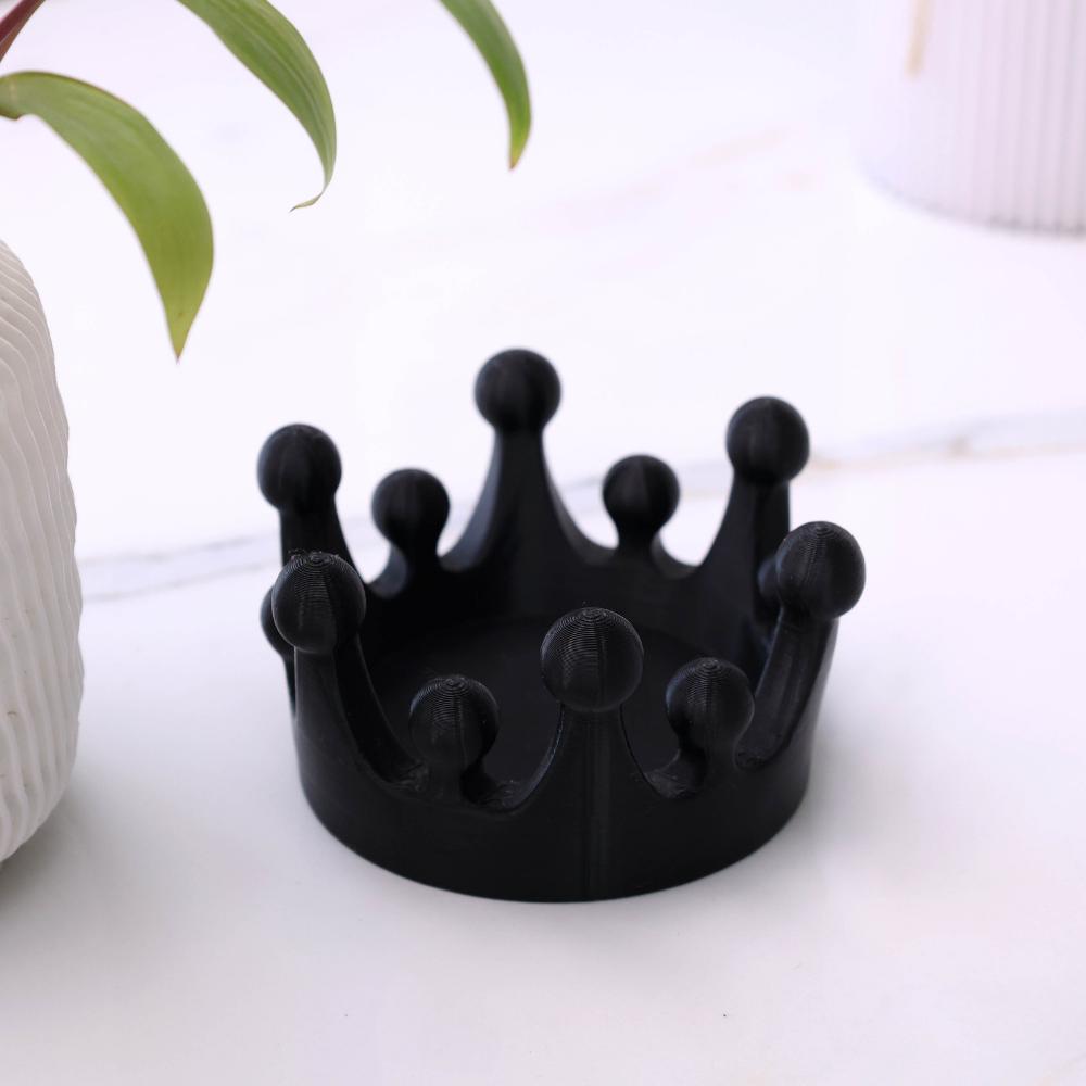 Bazinco Royal Crown Jewelry Organizer – Elegant Ring Holder Display Stand for Vanity & Dressing Table