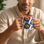 Bazinco Super Bhaiya Coffee Mug - Comic Pop Art Superhero Theme White Ceramic Cup - Rakhi Birthday Gift for Brother or Bhai