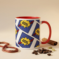 Bazinco Super Bhaiya Coffee Mug - Comic Pop Art Superhero Theme White Ceramic Cup - Rakhi Birthday Gift for Brother or Bhai