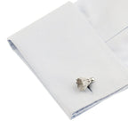 Bazinco Shuttlecock Badminton Silver Cufflinks for Men – Premium Sports Theme Formal Shirt Cuff Links for Wedding, Office & Badminton Lovers