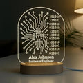 Bazinco Personalized Circuit Board LED Name Lamp | Custom Acrylic Desk Light with Name & Profession for Software Engineer, Programmer & Tech Professional