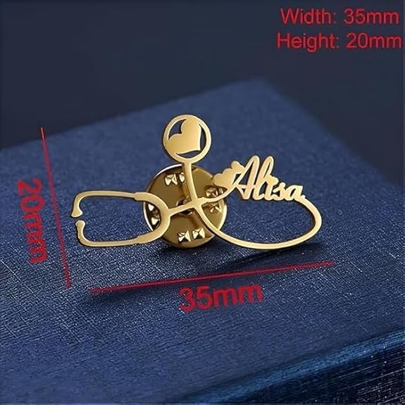 Bazinco Stethoscope Lapel Pin for Doctors | Medical Brooch Badge Healthcare Gift Accessory
