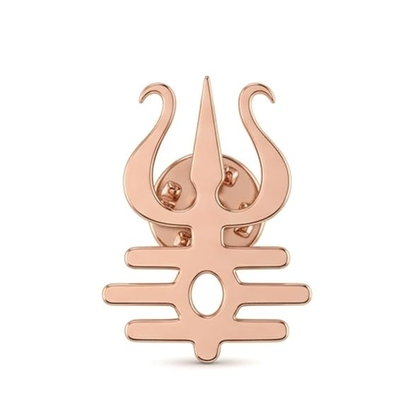Stylish Trishul Lapel Pin for Men & Women | Bazinco Shiva Trident Brooch for Blazer Jacket & Ethnic Wear