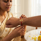 Bazinco Sun Design Gold Finish Rakhi