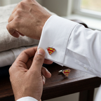 Bazinco Superman Logo Inspired Cufflinks – Stylish Superhero Cufflinks for Men Formal Wear