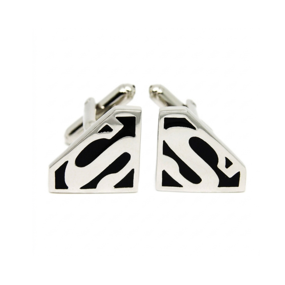 Bazinco Superman Logo Inspired Cufflinks – Stylish Superhero Cufflinks for Men Formal Wear