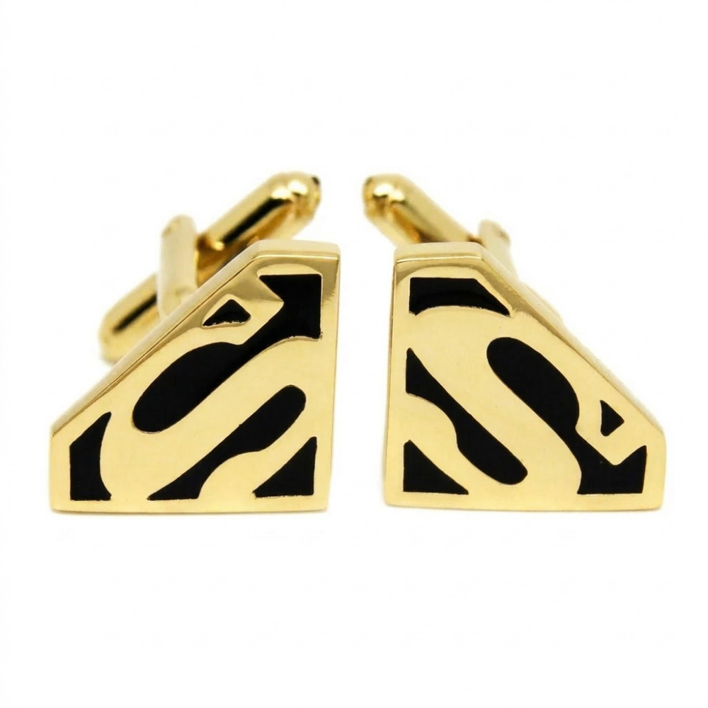 Bazinco Superman Logo Inspired Cufflinks – Stylish Superhero Cufflinks for Men Formal Wear