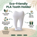Bazinco Tooth Shape Card Holder – Modern Dental Desk Organizer & Business Card Stand