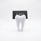 Bazinco Tooth Shape Card Holder – Modern Dental Desk Organizer & Business Card Stand